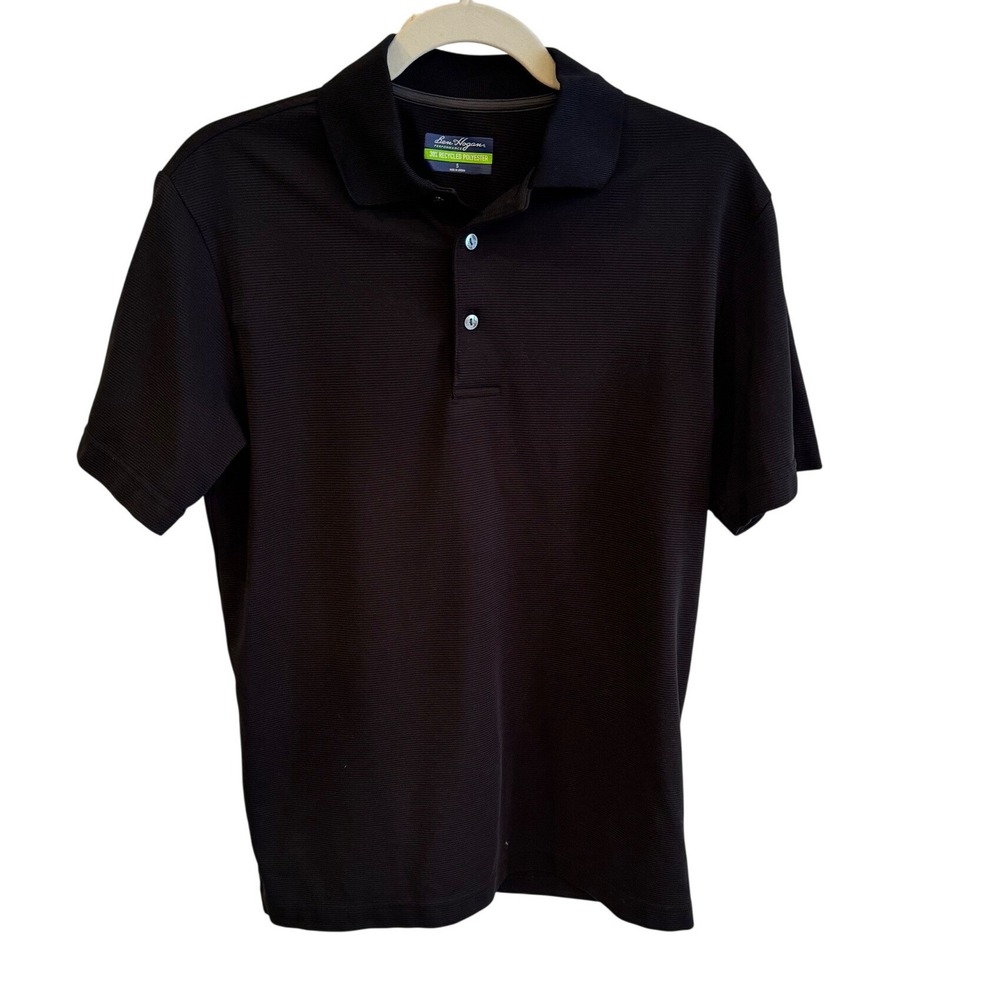 Ben Hogan Performance‎ Mens Black Striped Golf Polo Shirt Size Small